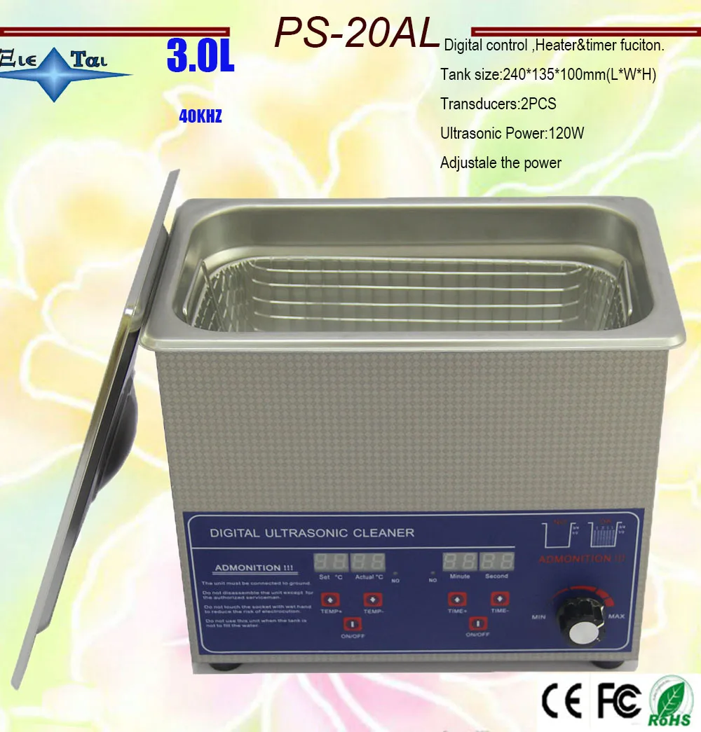 hot sell free shipping globe PS-20AL Adjustable power 50-120W digiatl heated and timer Ultrasonic Cleaner 3L with free basket
hot sell free shipping globe PS-20AL Adjustable power 50-120W digiatl heated and timer Ultrasonic Cleaner 3L with free basket