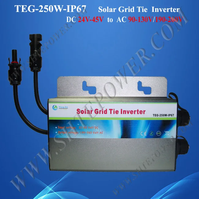 Микро сетка 250 Вт Инвертор Сетка галстук солнечная система dc 24v 36v к ac 230v |