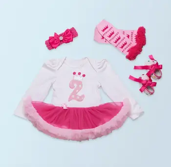 4PCs per Set Long Sleeves White Hot Pink Baby Girls 2nd Birthday Crown Tutu Dress Outfit Headband Leggings Shoes
4PCs per Set Long Sleeves White Hot Pink Baby Girls 2nd Birthday Crown Tutu Dress Outfit Headband Leggings Shoes