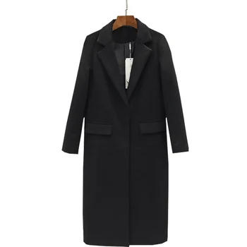 2019 Autumn new black cashmere woolen coat and long sections Slim was thin woolen coat female winter
2019 Autumn new black cashmere woolen coat and long sections Slim was thin woolen coat female winter