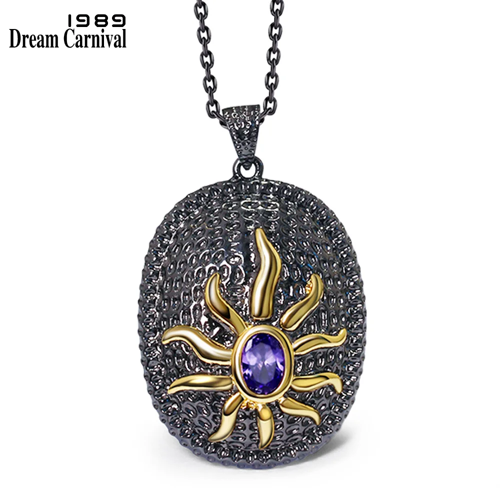 DreamCarnival 1989 Gothic Pendant Necklace for Lady Light Purple CZ Black Gun Color Solar Style Costumes Jewelry Collier WP6480
DreamCarnival 1989 Gothic Pendant Necklace for Lady Light Purple CZ Black Gun Color Solar Style Costumes Jewelry Collier WP6480