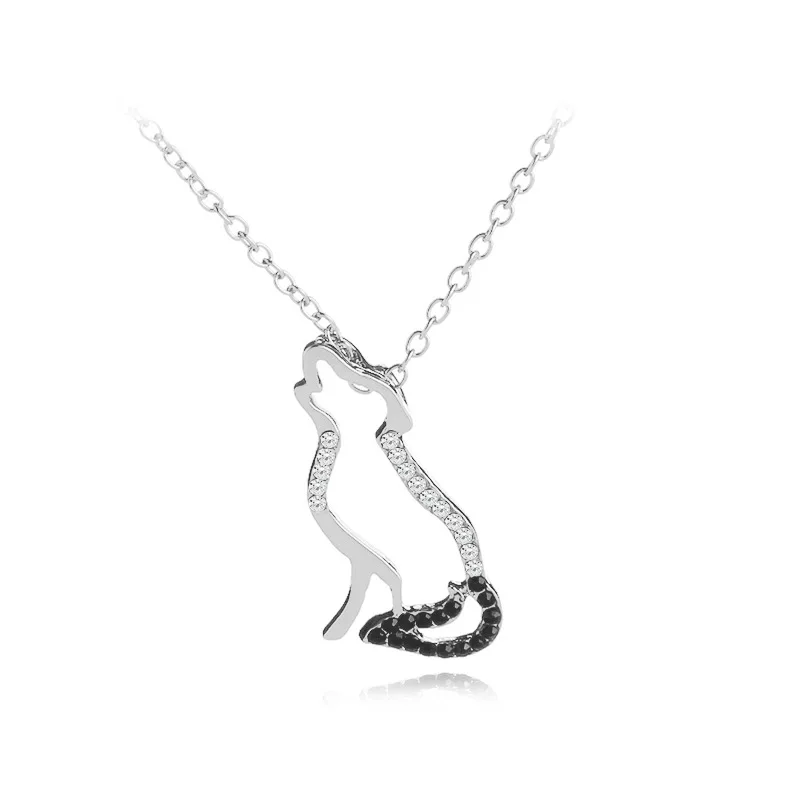 100% Top Quality 2018 New Silver Necklace Black White Cubic Zirconia Wolf Necklaces & Pendants for Men and Women gift Jewelry
100% Top Quality 2018 New Silver Necklace Black White Cubic Zirconia Wolf Necklaces & Pendants for Men and Women gift Jewelry