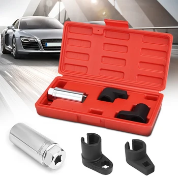 3Pcs Auto Car Oxygen Sensor 6 Point Socket Wrench O2 Tool Remover Installer Set Chrome Vanadium Steel+Plastic Red 24.5x12.8cm
3Pcs Auto Car Oxygen Sensor 6 Point Socket Wrench O2 Tool Remover Installer Set Chrome Vanadium Steel+Plastic Red 24.5x12.8cm