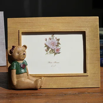 Hot Selling Newest 6 Inch Painted Resin Frame, Pink Bear Imitation Wood Print, Korean Cartoon Cartoon Photo Friend Birthday Gift
Hot Selling Newest 6 Inch Painted Resin Frame, Pink Bear Imitation Wood Print, Korean Cartoon Cartoon Photo Friend Birthday Gift