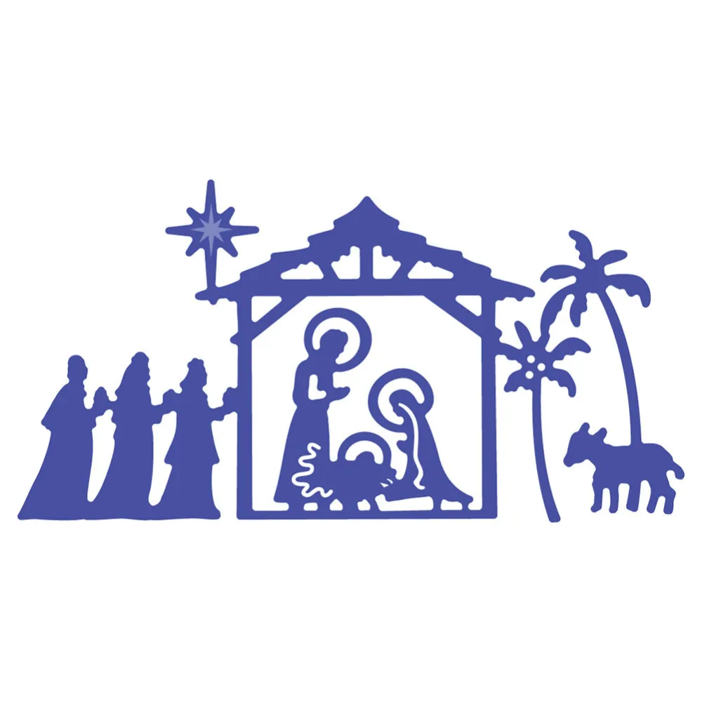 Christmas Nativity Scene Metal Cutting Dies for Scrapbooking New 2019 Craft Die