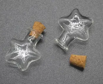 20sets/lot Transparent star glass bottle with cork vial pendants perfume essential oil wishing bottle Clearance jewelry findings
20sets/lot Transparent star glass bottle with cork vial pendants perfume essential oil wishing bottle Clearance jewelry findings