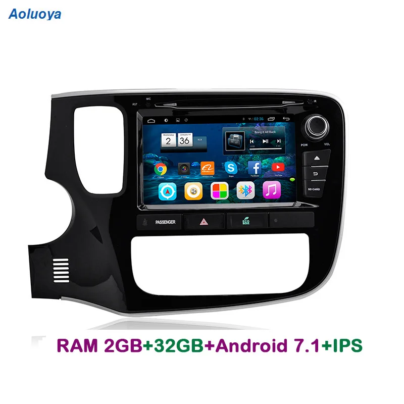 Aoluoya IPS RAM 2 ГБ + 32 Android 7 1 Din автомобильное радио DVD GPS Navi для Mitsubishi Outlander 2013-2015 аудио