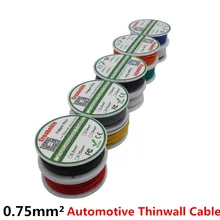6m/lot Spool Package 0.75 MM2 Auto Cable 12/24V 24/0.2mm Stranded Copper Wire Cores Thinwall Car Vehicle Wire Connection Wire
6m/lot Spool Package 0.75 MM2 Auto Cable 12/24V 24/0.2mm Stranded Copper Wire Cores Thinwall Car Vehicle Wire Connection Wire