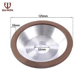 125mm Diamond Grinding Wheel Cup Cutter Grinder 120-240Grit Cup Grinding Circle For Tungsten Steel Milling Cutter Tool
125mm Diamond Grinding Wheel Cup Cutter Grinder 120-240Grit Cup Grinding Circle For Tungsten Steel Milling Cutter Tool