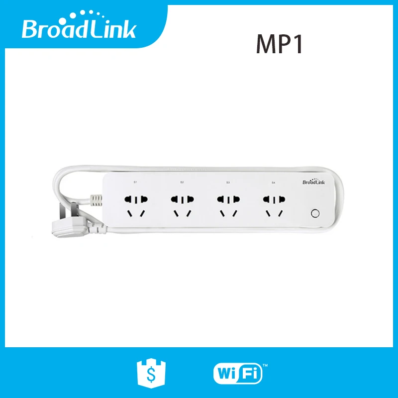 Original BroadLink Plug and play WiFi Power strip mp1 remote control available 4-Outlet Socket forSmart Home Automation | Электроника