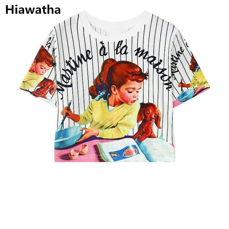 Hiawatha Girl Striped Digital Printed Crop Tops Harajuku Style Summer Short Sleeve T Shirt Women Cute Short T-Shirts T2506
Hiawatha Girl Striped Digital Printed Crop Tops Harajuku Style Summer Short Sleeve T Shirt Women Cute Short T-Shirts T2506