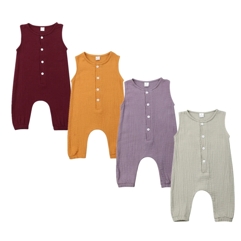 Cotton Newborn Baby Boy Girl Romper Sunsuit Playsuit Toddler Kids Summer Sleeveless Rompers One-Piece Jumpsuit Outfits Clothes
Cotton Newborn Baby Boy Girl Romper Sunsuit Playsuit Toddler Kids Summer Sleeveless Rompers One-Piece Jumpsuit Outfits Clothes