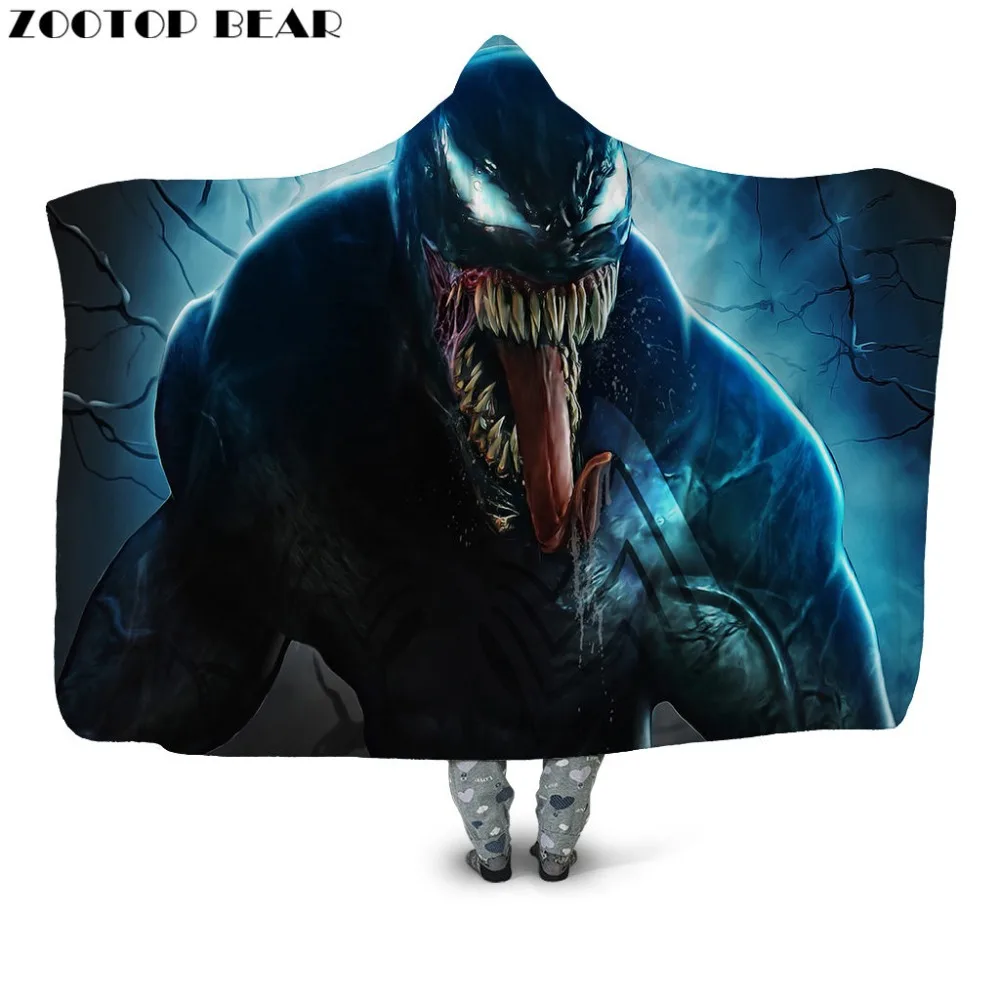 Home Textile Hooded Blanket Fashion Fleece 3D Print Venom Anime High Throw Wearable Bedding Plush Casual Car Soft Office Adults
Home Textile Hooded Blanket Fashion Fleece 3D Print Venom Anime High Throw Wearable Bedding Plush Casual Car Soft Office Adults