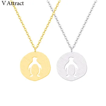 V Attract 10 PCS Hollow Penguin Necklace Women Stainless Stee Steampunk Irregularity Coin Pendant Collares Chain Collier
V Attract 10 PCS Hollow Penguin Necklace Women Stainless Stee Steampunk Irregularity Coin Pendant Collares Chain Collier