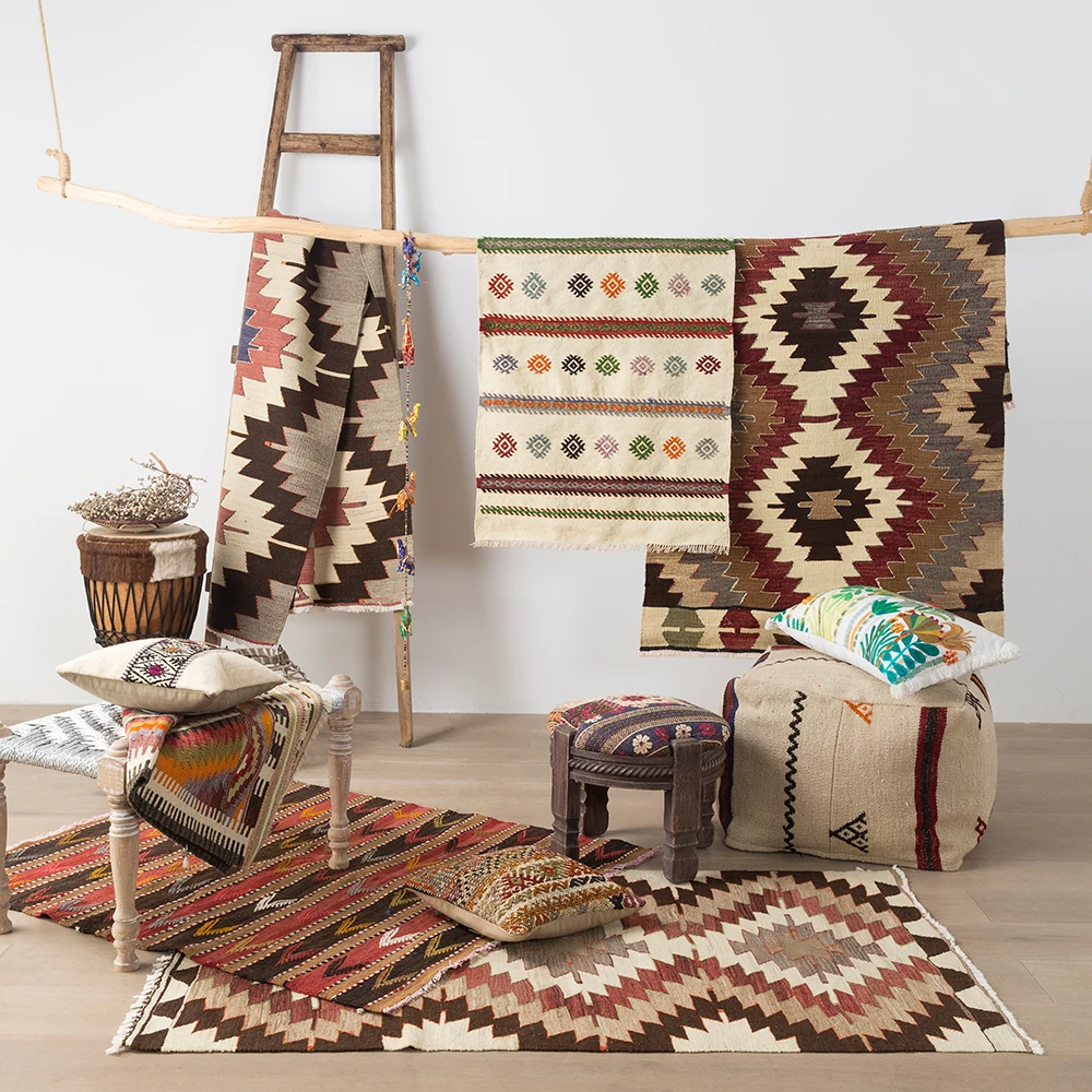 Turkey Kilim Manual Weave Nation Foreign Lands Tribe Style Tapestry Wool Carpet
Turkey Kilim Manual Weave Nation Foreign Lands Tribe Style Tapestry Wool Carpet