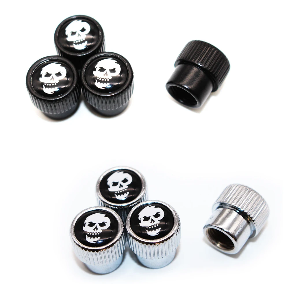 4 Pcs/Set Skull logo Car Valve Caps Car Dust Caps Tire Wheel Stem Air Valve Caps Valve Stem Cover for Cars Moto Bike
4 Pcs/Set Skull logo Car Valve Caps Car Dust Caps Tire Wheel Stem Air Valve Caps Valve Stem Cover for Cars Moto Bike