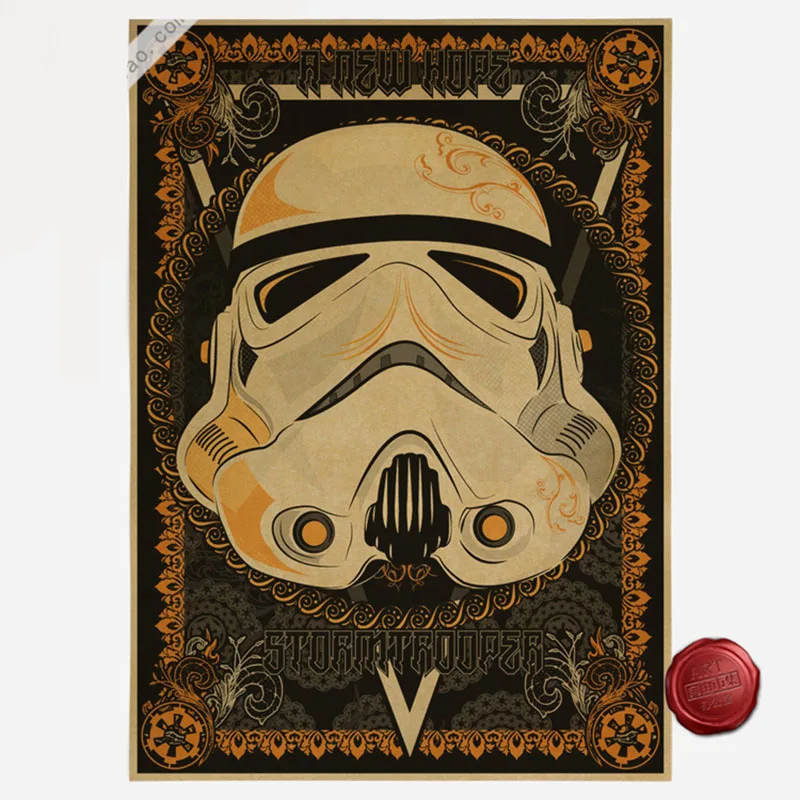 Mural Vintage Star Wars Poster White Soldier Retro Art Wall Home Decoration For Boy Man Children Young 30X42cm A
Mural Vintage Star Wars Poster White Soldier Retro Art Wall Home Decoration For Boy Man Children Young 30X42cm A