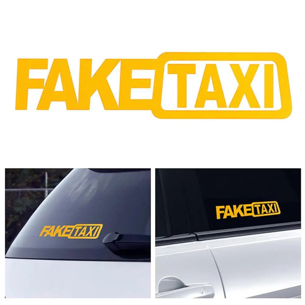 2 Pcs Car Sticker Vinyl Decal Decorate Sticker Waterproof Fashion Funny Car Styling Accessories Yellow FAKE TAXI
2 Pcs Car Sticker Vinyl Decal Decorate Sticker Waterproof Fashion Funny Car Styling Accessories Yellow FAKE TAXI