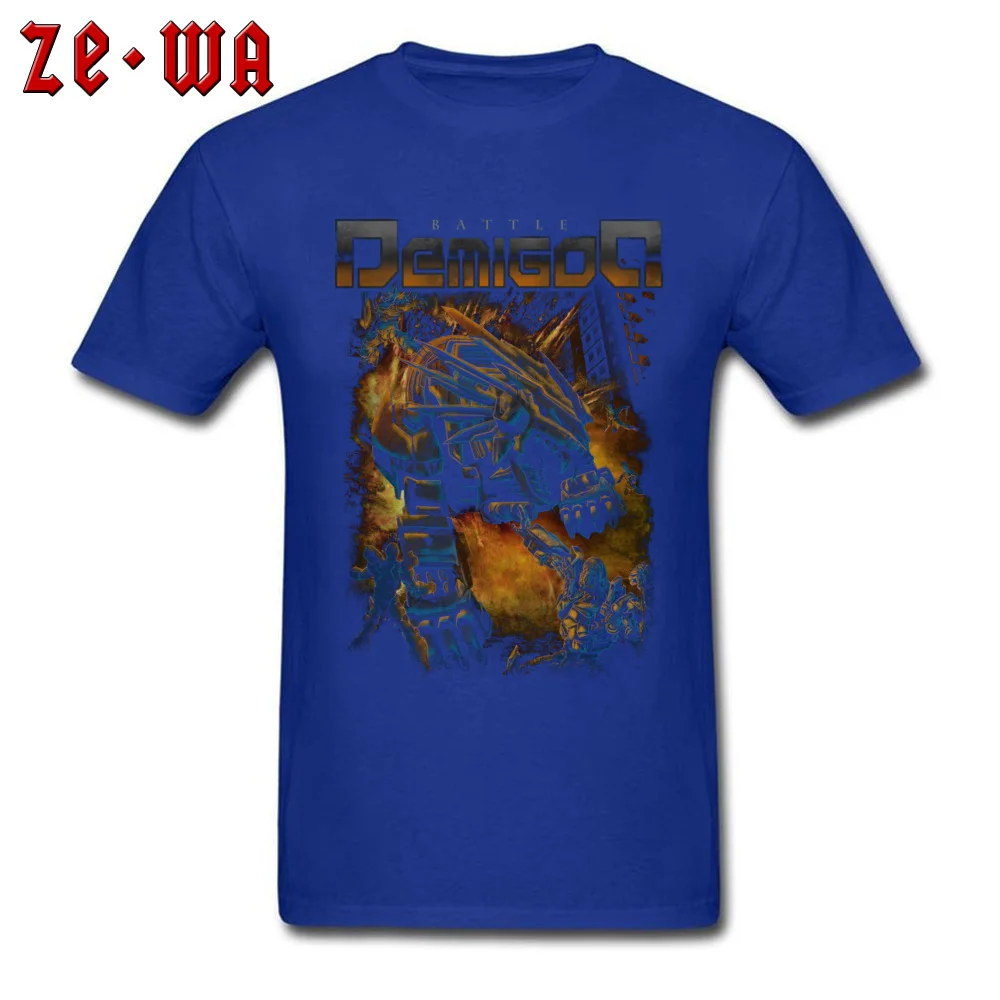 Battle Demigod Father Day 100% Cotton O Neck Tees Short Sleeve Funny Tee Shirt Retro Comics T Shirts Wholesale Battle Demigod blue