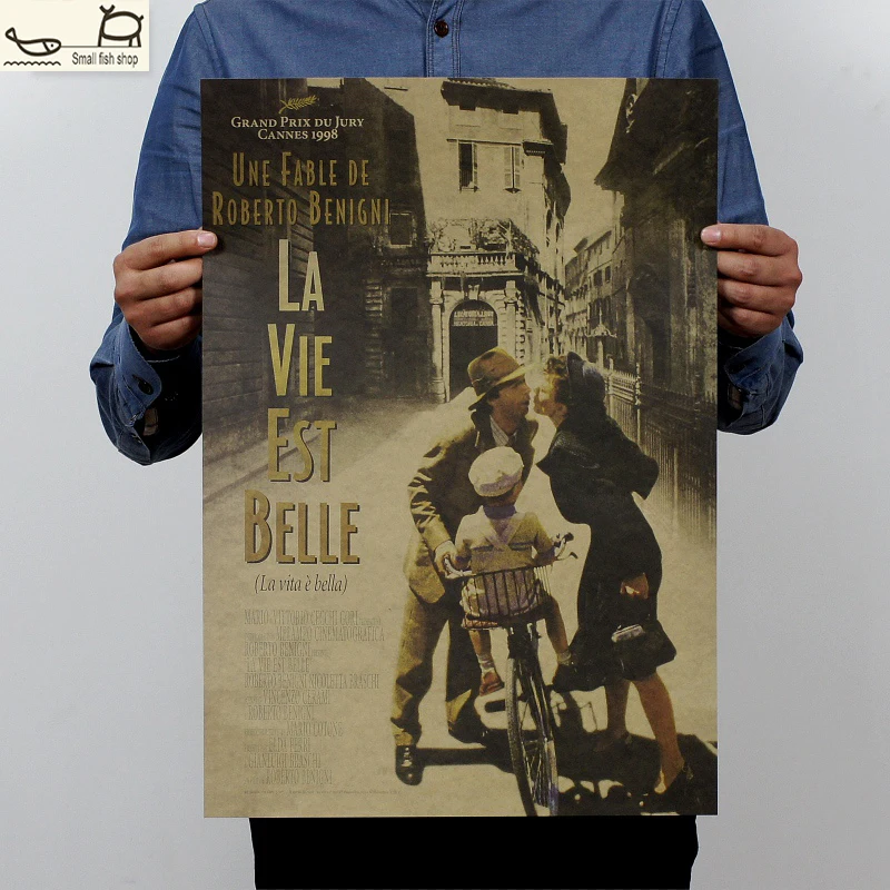 Life Is Beautiful Italy film Home Furnishing decoration Kraft Movie Poster Drawing core Wall stickers
Life Is Beautiful Italy film Home Furnishing decoration Kraft Movie Poster Drawing core Wall stickers