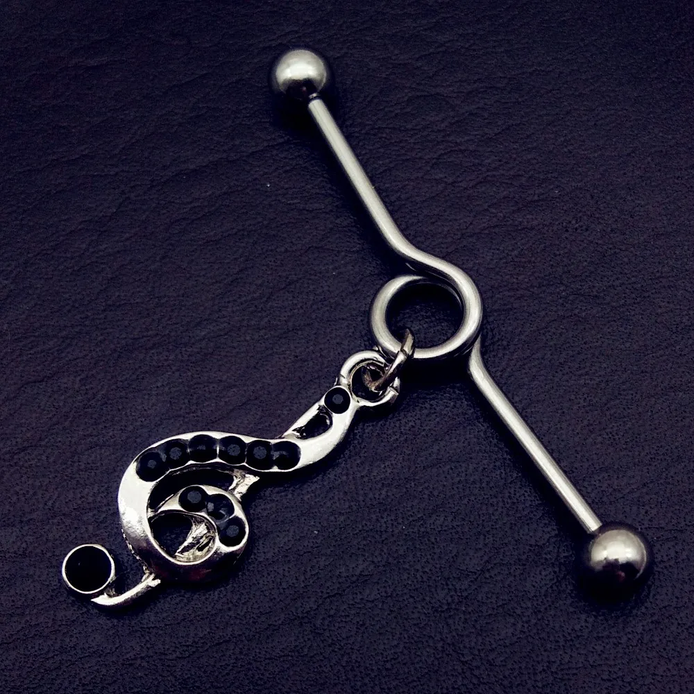 1pcs Stainless Steel 14G musical note High quality Industrial Barbell tragus Cartilage dangle Ear Piercing Jewelry free shipping
1pcs Stainless Steel 14G musical note High quality Industrial Barbell tragus Cartilage dangle Ear Piercing Jewelry free shipping