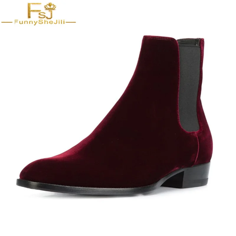 FSJ Fashion Wine Red Ladies Winter 2018 Comfort Fashion Velvet Ankle Chelsea Boots Round Toe Shoes Booties Casual Work Woman
FSJ Fashion Wine Red Ladies Winter 2018 Comfort Fashion Velvet Ankle Chelsea Boots Round Toe Shoes Booties Casual Work Woman