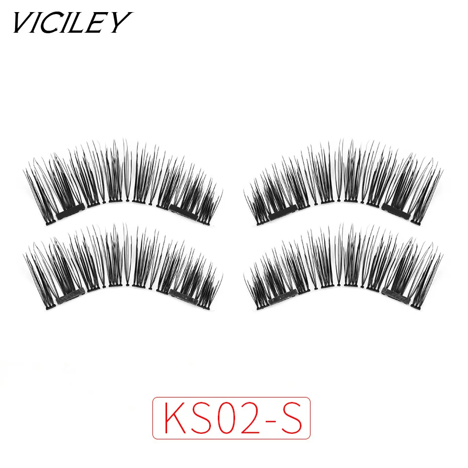 VICILEY Hot 3D Double Magnetic Eyelashes Magnet False Eyelashes Full Strip Magnetic Cilia Eyelash Reusable Eye Lashes KS02-SY 
VICILEY Hot 3D Double Magnetic Eyelashes Magnet False Eyelashes Full Strip Magnetic Cilia Eyelash Reusable Eye Lashes KS02-SY
