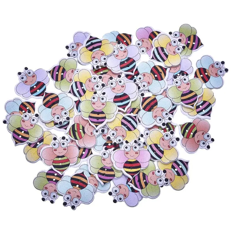 50Pcs Cute Bee Wooden Button Sewing Accessories Decorative Buttons For Clothing DIY Handmade Scrapbooking Craft 25*24mm
50Pcs Cute Bee Wooden Button Sewing Accessories Decorative Buttons For Clothing DIY Handmade Scrapbooking Craft 25*24mm