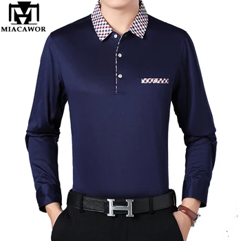 MIACAWOR New Original Polo Shirt Me Solid Color Casual Men Polo Spring Long sleeve Polo Homme Plus Size Male Pullover T673
MIACAWOR New Original Polo Shirt Me Solid Color Casual Men Polo Spring Long sleeve Polo Homme Plus Size Male Pullover T673