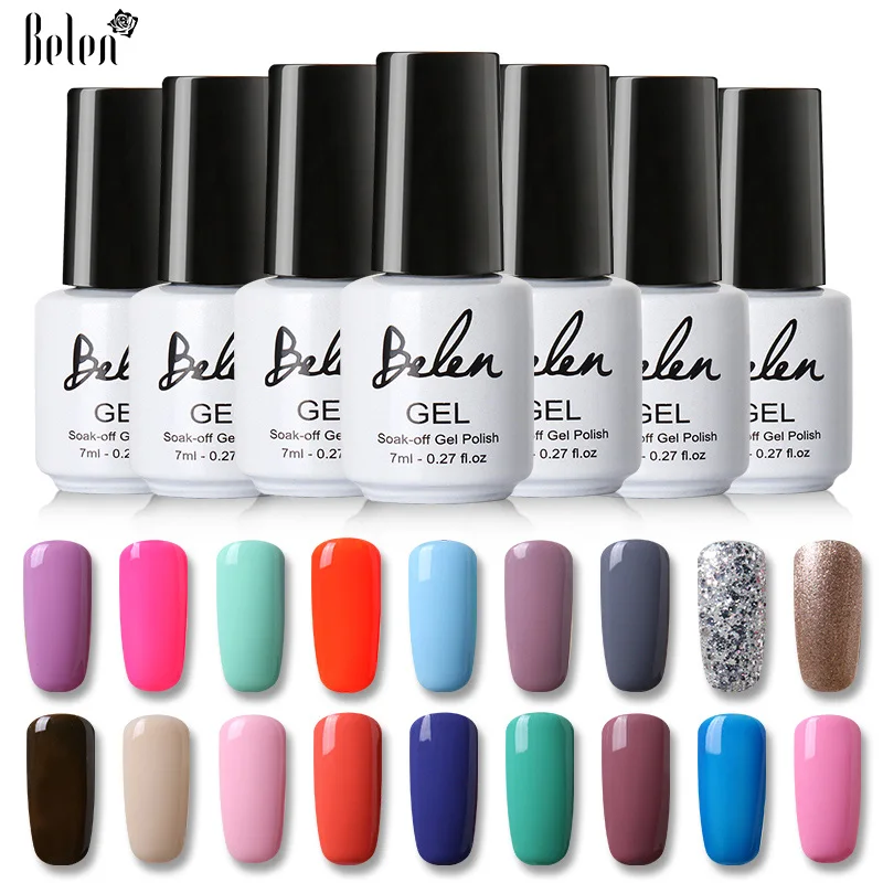 Belen 7ml UV Gel Pure Colors Nail Polish LED Lamp Gel Lacquer 50 Color Gel Polish Semi Permanent Gel Varnish Nail Primer BaseTop
Belen 7ml UV Gel Pure Colors Nail Polish LED Lamp Gel Lacquer 50 Color Gel Polish Semi Permanent Gel Varnish Nail Primer BaseTop
