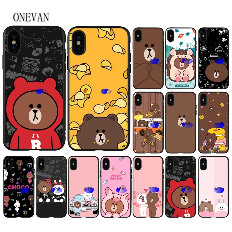 Cartoon Bear Line Brown black soft Phone Case for iPhone 7 8 6 6S Plus X XS MAX 5 5S SE XR Cover
Cartoon Bear Line Brown black soft Phone Case for iPhone 7 8 6 6S Plus X XS MAX 5 5S SE XR Cover