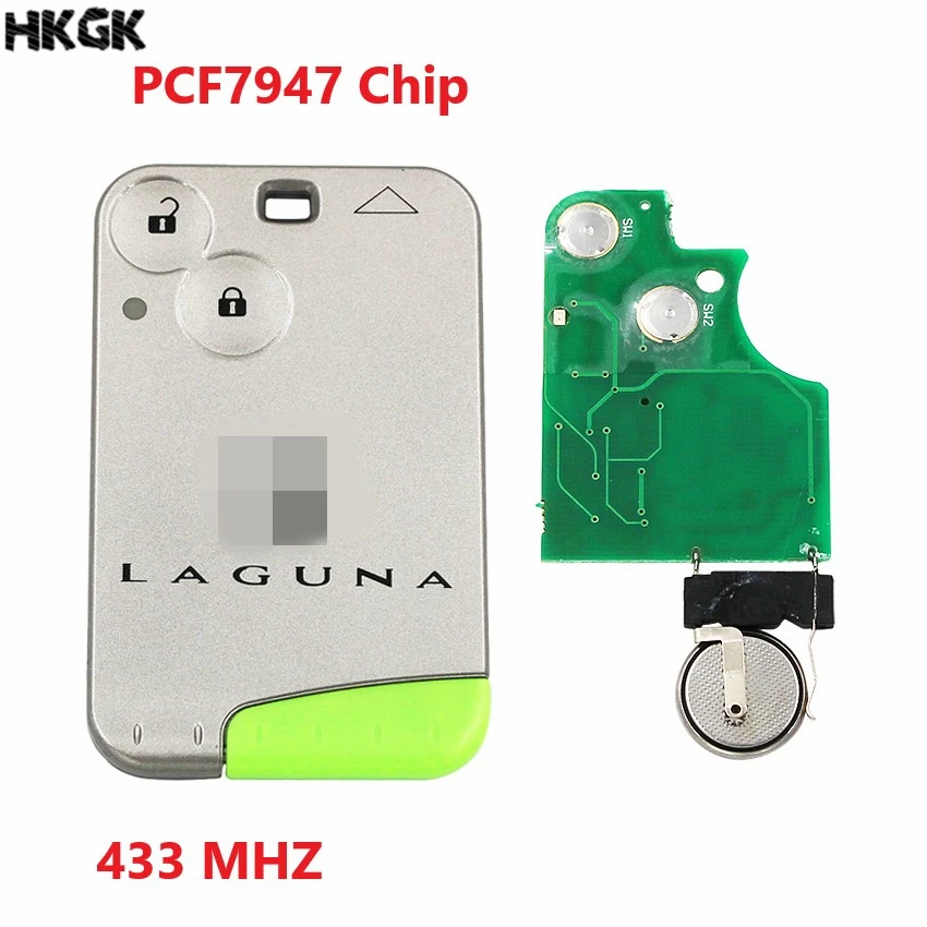 2 Buttons Remote Car Key for Renault Laguna Espace Vel-Satis PCF7947 Chip 433Mhz Smart Card Remote with logo
2 Buttons Remote Car Key for Renault Laguna Espace Vel-Satis PCF7947 Chip 433Mhz Smart Card Remote with logo