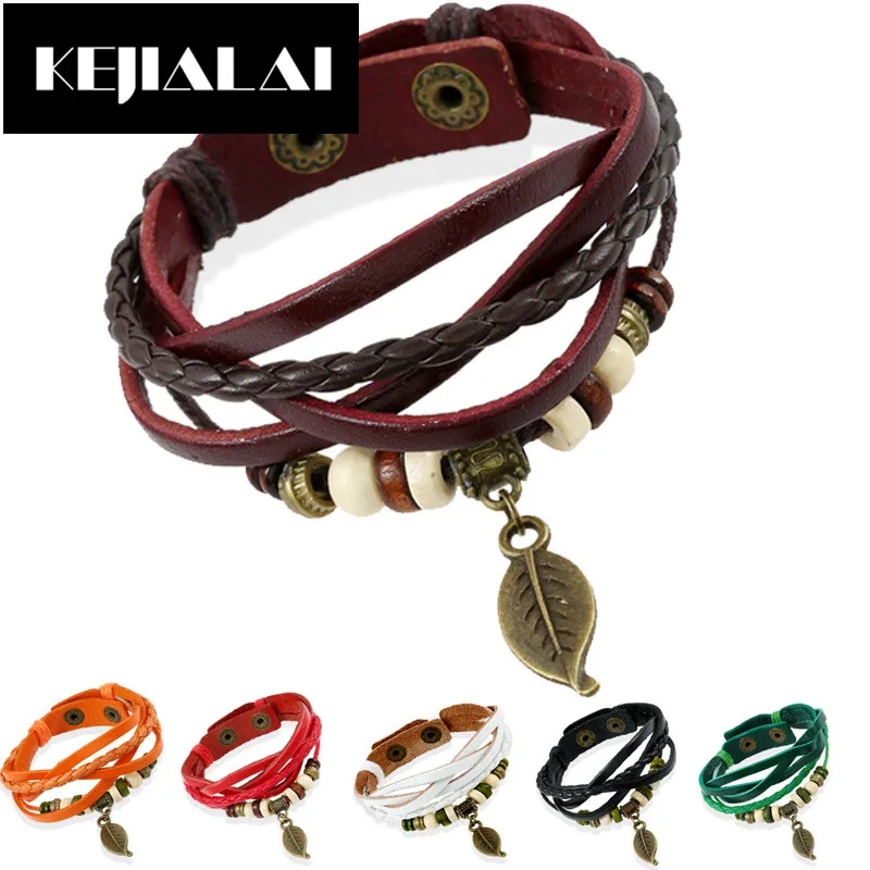 KEJIALAI Fashion Alloy Feather Leaf Magnetic Multilayer Bracelet & Bangle for Women Men Bohemian Ethnic Style Jewelry Hot Sale
KEJIALAI Fashion Alloy Feather Leaf Magnetic Multilayer Bracelet & Bangle for Women Men Bohemian Ethnic Style Jewelry Hot Sale