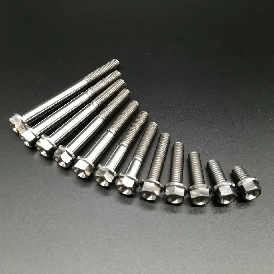 2pcs Titanium Ti 10 15 20 25 30 35 40 45 50 55 60 65mm M6 Hex Head Flange Bolt Fastener Cycling Screws
2pcs Titanium Ti 10 15 20 25 30 35 40 45 50 55 60 65mm M6 Hex Head Flange Bolt Fastener Cycling Screws