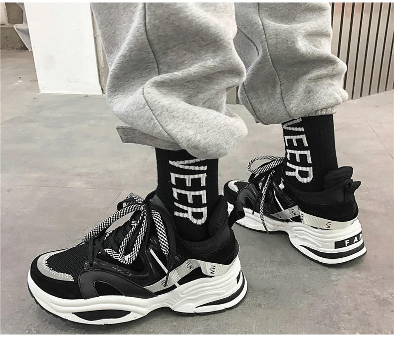 Men's Shoes Luxury Trainers Sneakers Dad Shoes Men Winter Classic High Platform Chunky Sneaker Black And White Sneakers Men Shoe (10)