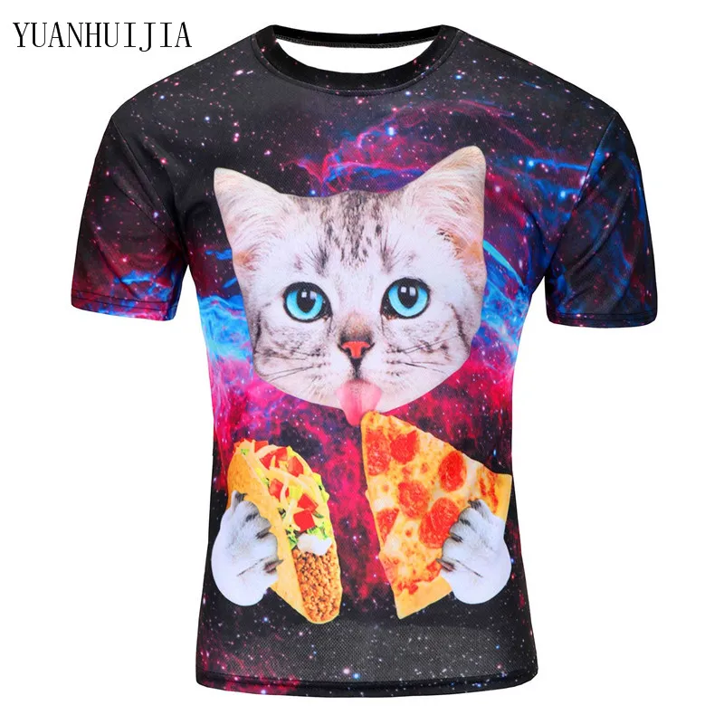 2017new galaxy space shirt 3d cute kitten cat eat pizza funny tops tee short sleeve summer shirts for men
2017new galaxy space shirt 3d cute kitten cat eat pizza funny tops tee short sleeve summer shirts for men