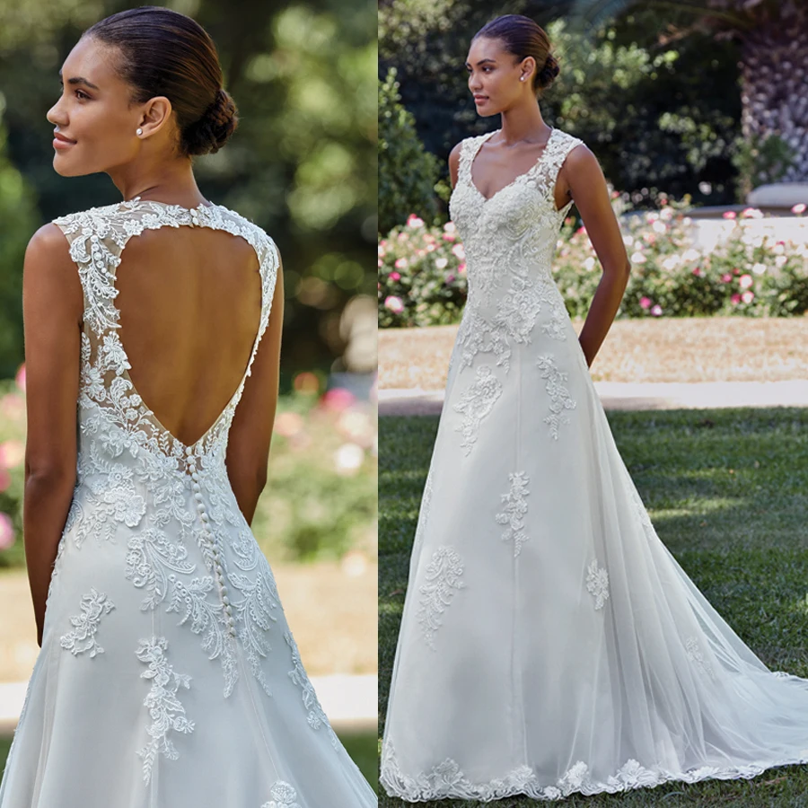 Venice Lace Crystals A-Line Wedding Gown with Keyhole Back Detail robe de mariee princesse de luxe Dark Bridal Dress
Venice Lace Crystals A-Line Wedding Gown with Keyhole Back Detail robe de mariee princesse de luxe Dark Bridal Dress