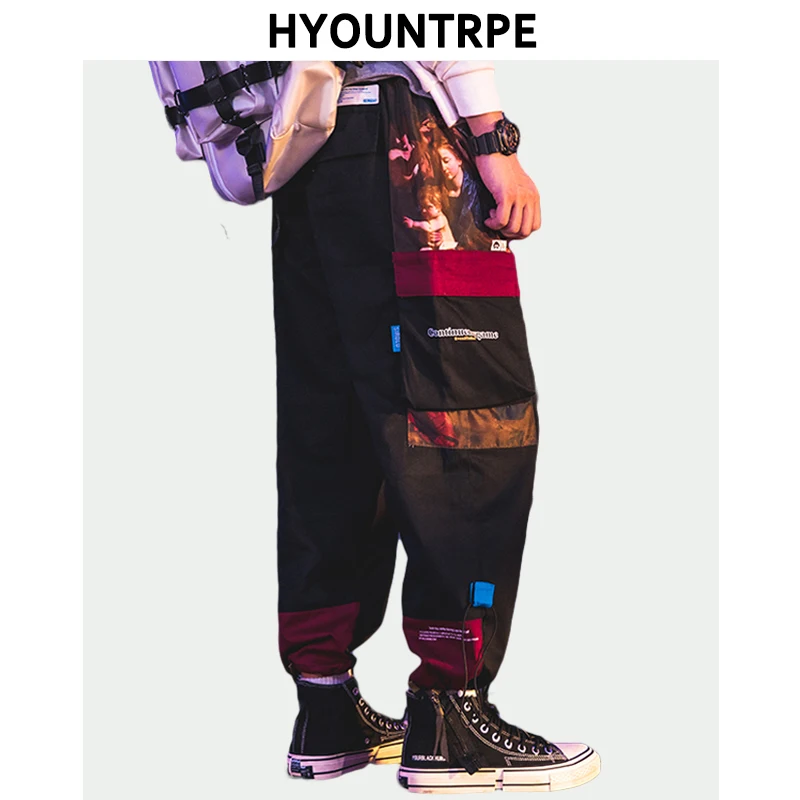 Fashion Patchwork Printed Cargo Harem Pants Mens Casual Elastic Waist Joggers Streetwear Hip Hop New Ankle Drawstring Trousers
Fashion Patchwork Printed Cargo Harem Pants Mens Casual Elastic Waist Joggers Streetwear Hip Hop New Ankle Drawstring Trousers