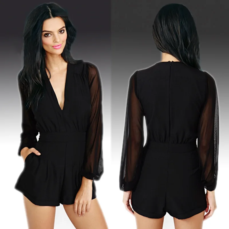 Ромпер-комбинезон из шифона купить со скидкой в секс шопе  Женское белье, одежда  Боди, тедди