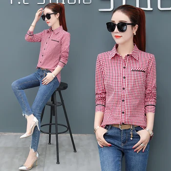 New Design Women Spring Summer Style Plus Size Chiffon Blouses Shirts Lady Casual Long Sleeve Plaid Blouse Tops with Velvet 4XL
New Design Women Spring Summer Style Plus Size Chiffon Blouses Shirts Lady Casual Long Sleeve Plaid Blouse Tops with Velvet 4XL