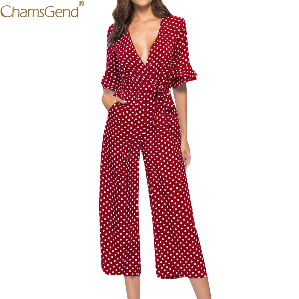 Women Polka Dot Printed V-neck Wide Leg Pants Long Jumpsuit women clothes 2019 evening jumpsuit elegant plus size overol Apr
Women Polka Dot Printed V-neck Wide Leg Pants Long Jumpsuit women clothes 2019 evening jumpsuit elegant plus size overol Apr