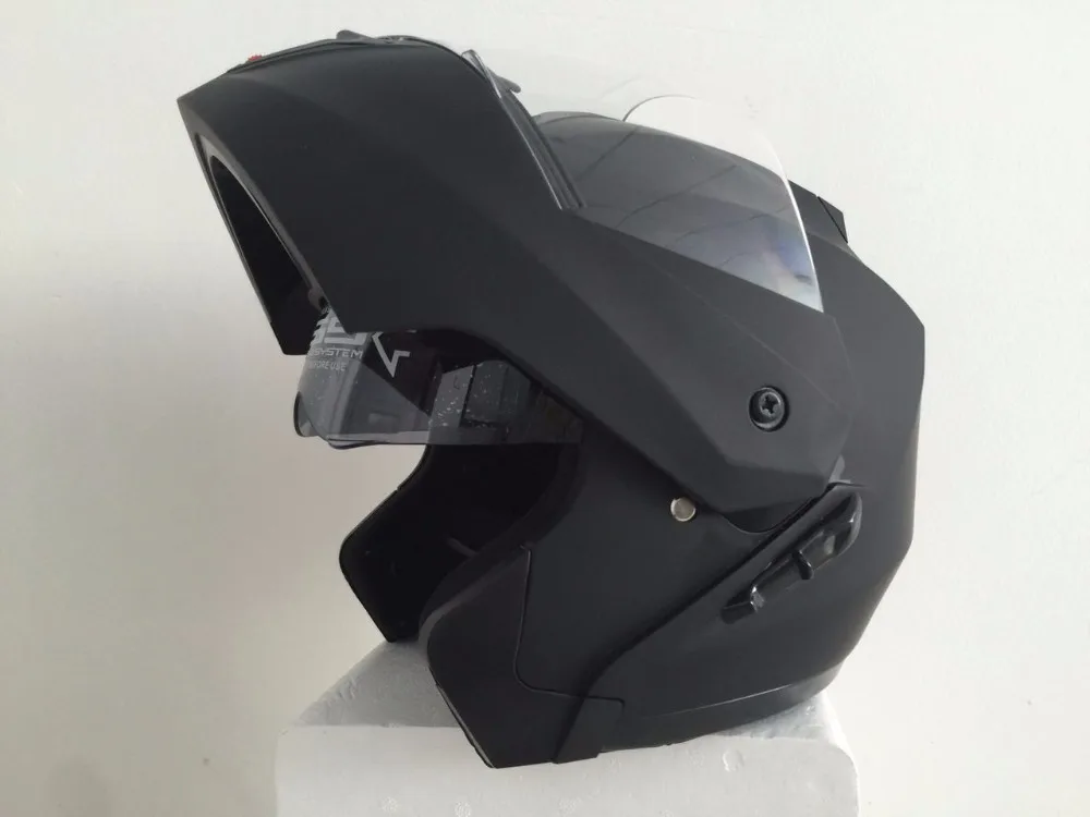 Men flip up motorcycle helmet dual shield with inner sunny lens modular moto racing helmets DOT