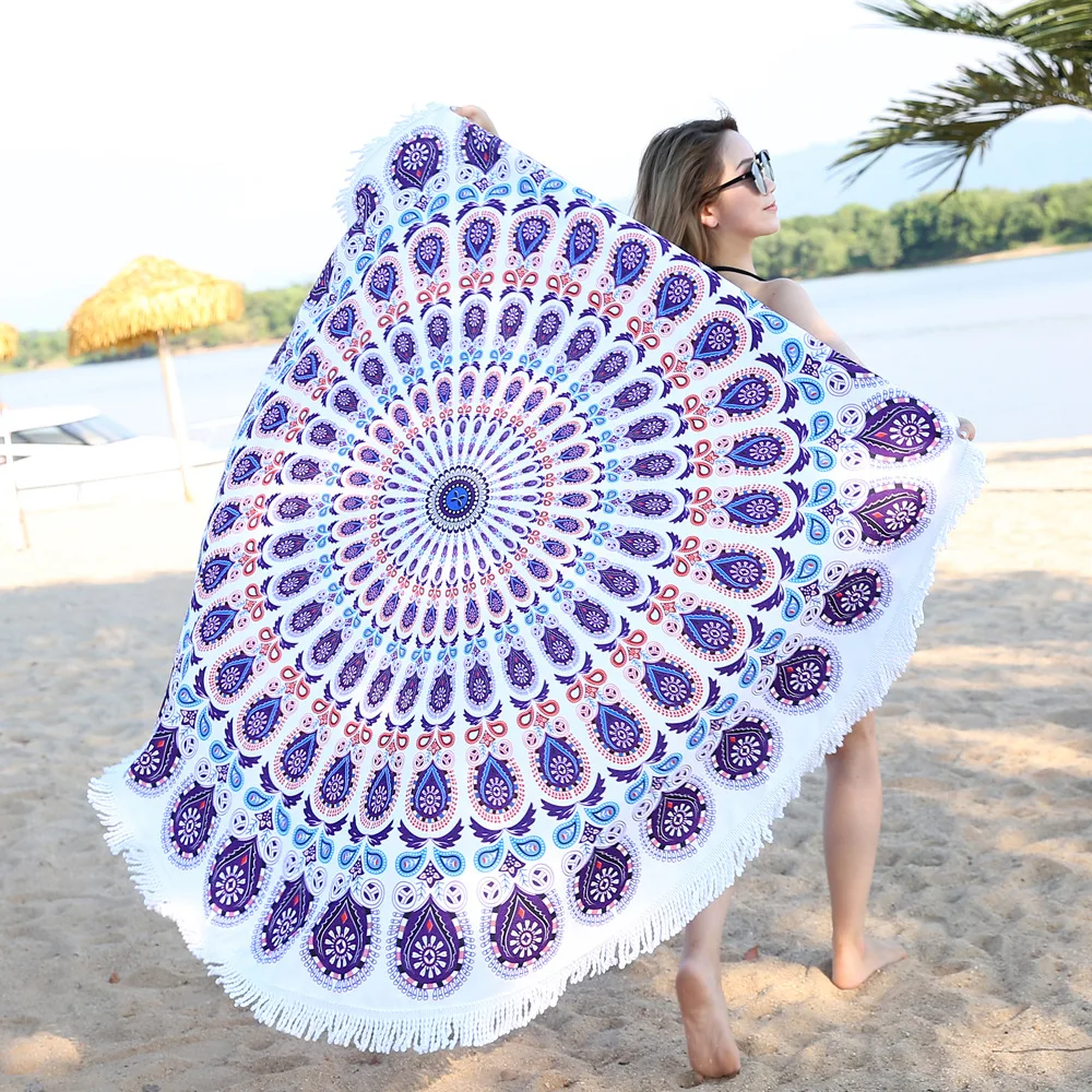 Practical blanket super fine fiber printed circular tassel towel cushion for parent-child sunshine beach towel pad 150 x150cm
Practical blanket super fine fiber printed circular tassel towel cushion for parent-child sunshine beach towel pad 150 x150cm