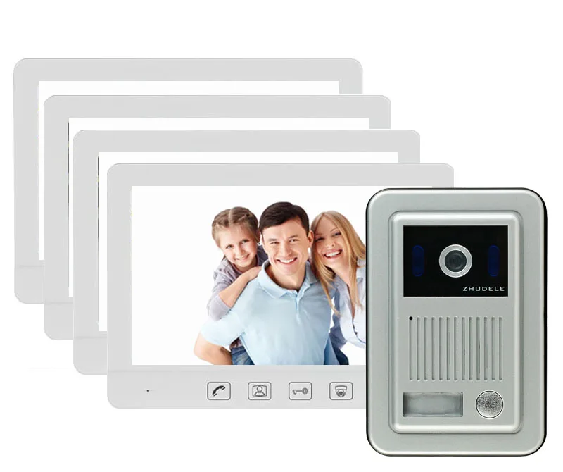 Видеодомофон ZHUDELE с цветным TFT-дисплеем 10 1 дюйма система безопасности дома