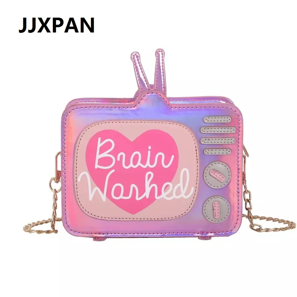 Spring Female Laser Bag 2019 Lovely Radio TV Shape Crossbody Bag Fashion Girl Red Single Chain Shoulder Messenger Bag for Women
Spring Female Laser Bag 2019 Lovely Radio TV Shape Crossbody Bag Fashion Girl Red Single Chain Shoulder Messenger Bag for Women