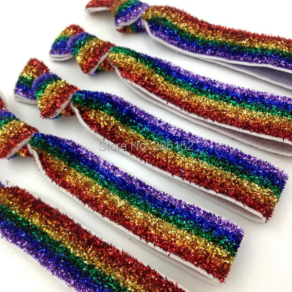 Top Quality 5/8" Glitter Elastic Hair Band Knotted Hair Ties Fold Over Elastic Band Girls Ponytail Holder Headwear 50pcs/lot
Top Quality 5/8" Glitter Elastic Hair Band Knotted Hair Ties Fold Over Elastic Band Girls Ponytail Holder Headwear 50pcs/lot
