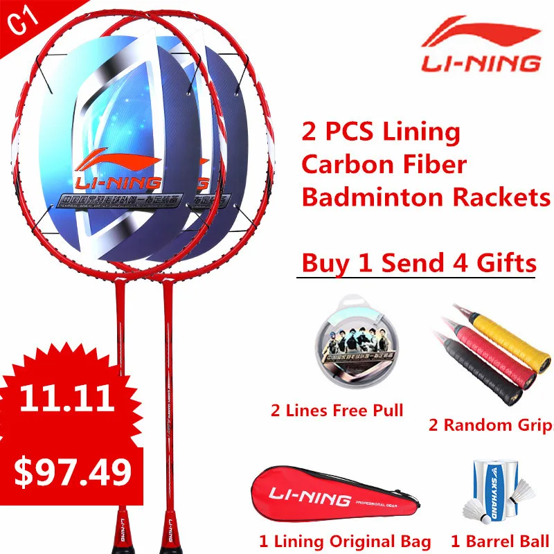 Lining Badminton Racket 2 PCS Original Li-ning Badminton Racquets 1 Pair Li Ning Ultra-light Carbon Fiber 22-26Poud L459OLB
Lining Badminton Racket 2 PCS Original Li-ning Badminton Racquets 1 Pair Li Ning Ultra-light Carbon Fiber 22-26Poud L459OLB