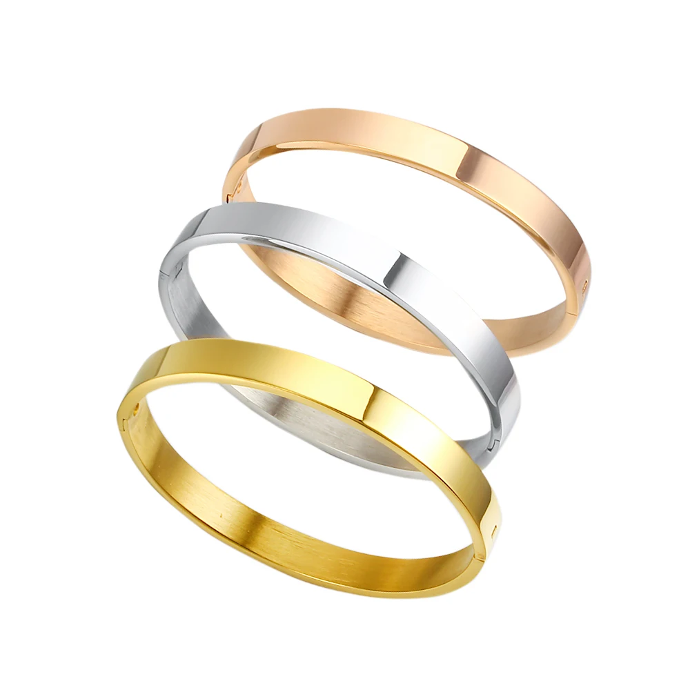 8mm Width Surface Men and Women Bracelet & Bangle Stainless Steel Bracelet Men Silver/ Gold / Rose Gold 3 Color
8mm Width Surface Men and Women Bracelet & Bangle Stainless Steel Bracelet Men Silver/ Gold / Rose Gold 3 Color