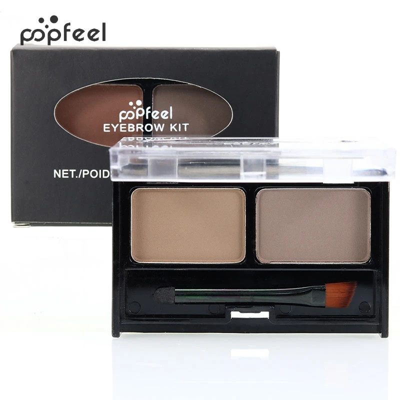 Popfeel Eyebrow Enhancer Professional Eye Brow Makeup 2 Color Eyebrow Powder Eye Shadow Eyebrow Make Up Palette Set with Brush 
Popfeel Eyebrow Enhancer Professional Eye Brow Makeup 2 Color Eyebrow Powder Eye Shadow Eyebrow Make Up Palette Set with Brush