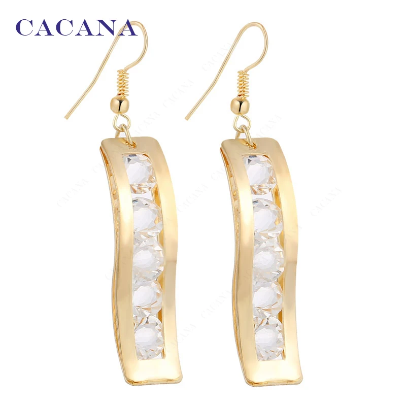 CACANA Dangle Long Earrings For Women 5 Clear S CZ Top Quality Bijouterie Hot Sale No.A1112 A1113
CACANA Dangle Long Earrings For Women 5 Clear S CZ Top Quality Bijouterie Hot Sale No.A1112 A1113